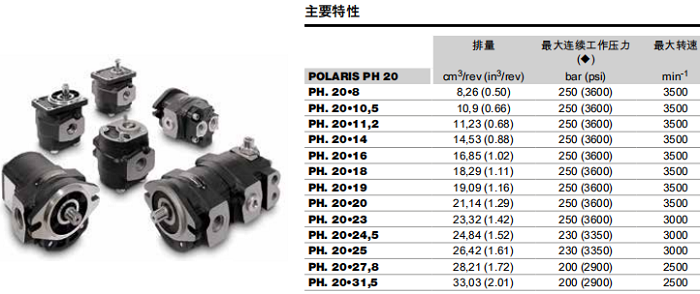 凯斯帕PH20系列齿轮泵